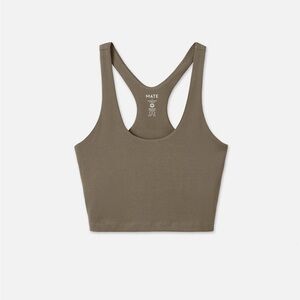 Mate the Label Organic Stretch Racer Tank | Pebble | Large | MSRP $68